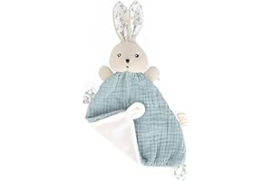 KALOO - K'Doux - Doudou Lapin Colombe - Bleu Ciel - Matière Lange - 20cm - Dès la Naissance, K969947