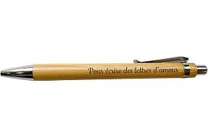 Stylo à bille bambou personnalisé/Cadeau maitresse mariage témoin fête des pères/En bois personnalisable/Entreprise anniversaire Comité