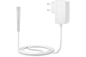 Aukru 12V caricabatterie Alimentatore per Braun Series 3 5 7 9 Epilatore Silk-épil epilatore per Braun Silk-épil 3-170, Silk-Expert Pro 5, Silk-épil 9-890- Bianc