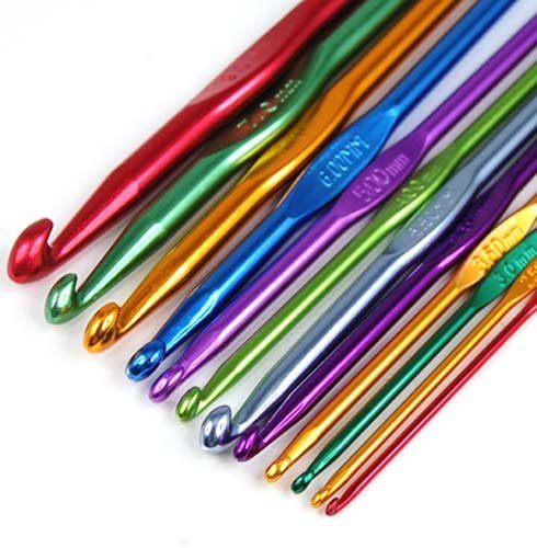 TRIXES 12-teiliges Set aus robusten farbigen Strick- und Häkelnadeln - 4