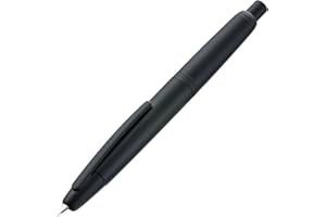 EROFA Jinhao 10 Serie Pluma estilográfica retráctil negra mate con convertidor de tinta y caja de metal para bolígrafos (versión con clip)
