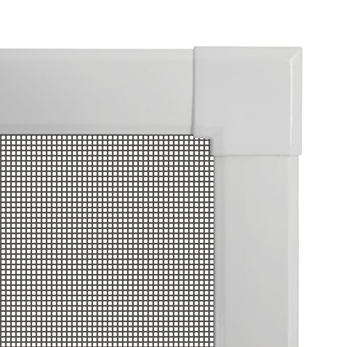 proheim Insektenschutz-Fenster Comfort Fliegengitter mit Alu-Rahmen sind kürzbar Fliegenschutz Spannrahmen ohne Bohren & Schrauben mit Dichtungsbürste, Farbe:Weiß, Größe:100 x 120 cm - 5