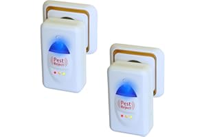 BEST DIRECT Lot de 2 répulsifs à ultrasons pour souris, technologie électromagnétique, couverture jusqu'à 200 m²