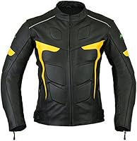 Mens RIDEX LJ-2Y Biker Motorbike Motorcycle Leather Jacket CE Armours (X-Large)