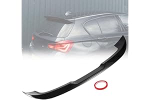GEARZAAR Alerón de techo trasero compatible con BMW Serie 1 F20 F21 2012-2019 M Performance Style Divisor de labios de techo trasero (negro brillante)