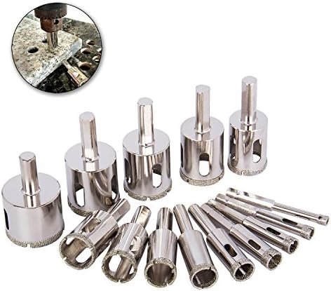 Diamond Hole Saw Core Drill Bit Set 14pcs Make from High Quality Diamond Powder for Marble Granite Ceramic Glass Porcelain Tiles