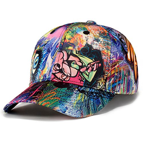 BINGMAX Herren & Damen Baseball Cap, Basecap Snapback Caps Kappe Mütze - Sportlich, Straße Hiphop, 54~60cm