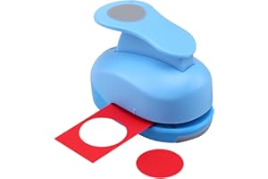 LOONENG 1.5 Inch Circle Punch, Circle Shape Lever Action Craft Punch, 38mm Round Shape Circle Hole Punch for Paper Crafts, Cardstock, Gift Wrapping, Greeting Cards and Scrapbooks