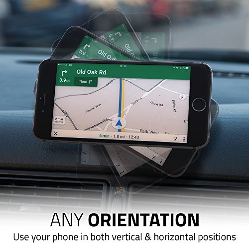 Wuteku-Best-Car-Phone-Holder-100-Universal-Magnetic-Dashboard-Mount-Kit-by-For-All-Vehicles-Phones-Tablets-iPhone-X87-Galaxy-S8-S7-2-Discs-Plate-Inc-Top-Rated-by-Uber-Drivers