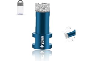 JOISIDE Punte Trapano Diamantate 20mm,Fresa Diamantata M14 Filo per Porcellana Granito Piastrella Marmo Taglio a Secco Diamant Feinsteinzeug