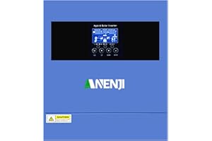 ANJFYLQUE 4200W Hybrid Wechselrichter 24V DC/230V AC Reiner Sinus Solarwechselrichter 100A MPPT + Netzeinspeisung,Max PV-Eingangsspannung 500V + 4 Lademodi für 24V Lithium Batterien Wohnmobile/Hausnotstrom