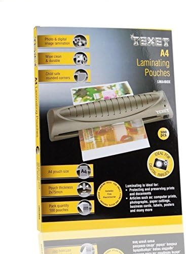 100 A4 SIZE LAMINATING POUCHES 150 MICRON GLOSS LAMINATOR MACHINE SLEEVES SHEETS