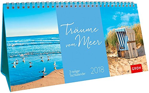 Preisvergleich Produktbild Träume vom Meer 2018: 3-teiliger Tischkalender mit Monatskalendarium