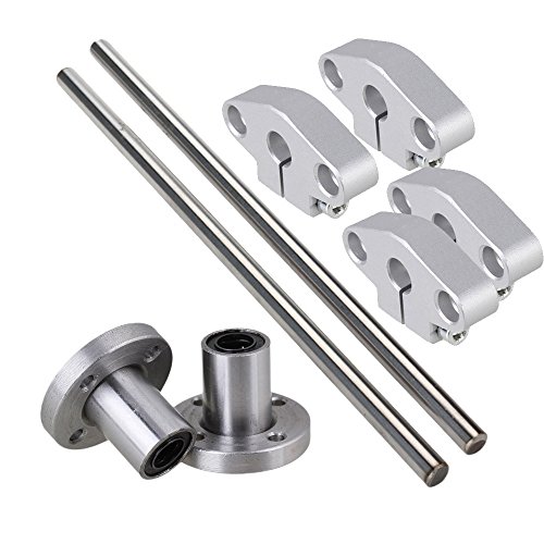 cnbtr Vertikal 8 mm Dia Rund Flansch Motion Buchse Bearing & Verlaufsfilter Linear Schaft Optische Achse mit Rod Schiene Unterstützung Set of 8