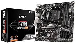MSI ProSeries AMD Ryzen 2ND and 3rd Gen AM4 M.2 USB 3 DDR4 D-Sub DVI HDMI Micro-ATX Motherboard (B450M PRO-VDH Max)