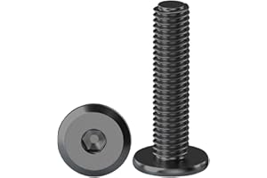 Drenky Flachkopfschrauben Schrauben Schwarz M8, Linsenkopfschrauben 10 Stück Edelstahl Schrauben M8x25mm Möbelschrauben Innensechskant für Möbelmontage, Holzbearbeitungsprojekte