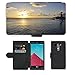 Produktbild PU Leder Wallet Case Folio Schutzhülle // M00158842 Sunset Dom Rep Sea Blue Water // LG G4 H815