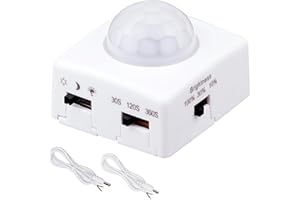 GOMING 5V 12V 24V PIR Sensore di Movimento a Infrarossi Interruttore 3 Modalità di Illuminazione 3 Modalità di Spegnimento 3 Modalità di luminosità per Illuminazione a LED fai da te(Massimo 72W)