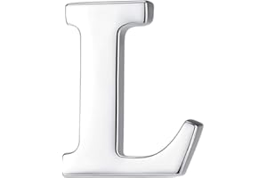 HONEY BEAR Uomo Donna Lettera Alfabeto Iniziale Spilla Pin Collare Pulsante,Acciaio Inossidabile