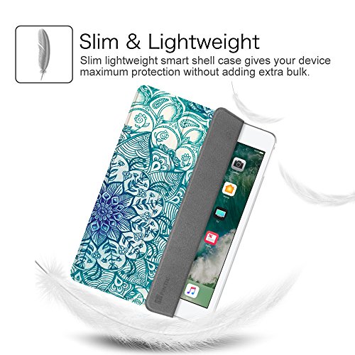 Fintie iPad 9.7 Zoll 2017 Hülle – Ultra Slim Superleicht Schutzhülle mit Lichtdurchlässig Rückseite Abdeckung Smart Cover Case Tasche mit Auto Schlaf / Wach und Standfunktion für Apple iPad 2017 Neue Modell, smaragdblau - 4