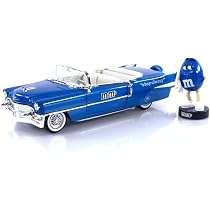 JADA M&M's 1956 Cadillac Eldorado In Diecast Scala 1/24 Con Figura M&M Blu - 33726