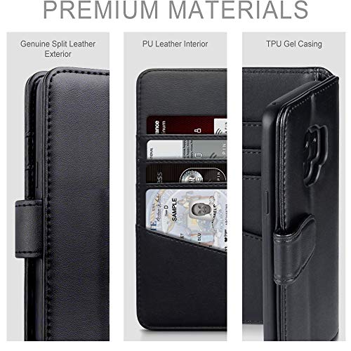 Nokia 8 Funda Cartera de aut ntico cuero tapa delantera con billetera para tarjetas adaptable en posicion horizontal - Negro oscuro reviews Nokia 8 Funda Cartera de aut ntico cuero tapa delantera con billetera para tarjetas adaptable en posicion horizontal - Negro oscuro