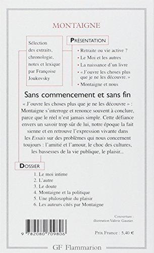 Sans commencement et sans fin Michel Eyquem de Montaigne fiche de
lecture