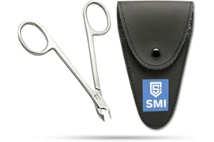 SMI Alicates Para Cutículas Estilo Tijera Pinza Para Cutículas Acero Inoxidable Tijeras Cuticulas Tijeras Manicura y Pedicura con Estuche