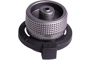 CAMPING MOON Campingmoon Lockable Convert Adapter, for Nozzle Bottle Type/Butane Gas Cartridge/Canister to Screw Type Gas/Lindal Valve Canister (Z11)