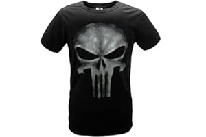 Fuman T Shirt Skull Frank Castle Cosplay Nero Manica Corta Pannello