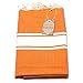 Produktbild ANNA ANIQ Premium Fouta Hamamtuch Sauna-Tuch XXL Extra Groß 197 x 100cm - 100% Baumwolle aus Tunesien als Strand-Tuch, orientalisches Bade-Tuch, Picknick, Yoga, Schal, Pestemal (Orange)