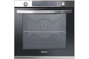 Candy CELF609X Forno Multifunzione Elettrico da Incasso, Ventilato con Grill, Capacità 80 Litri, Funzione Pizza, Touch, 59.,x59,5x57 cm, Acciaio Inox e vetro, Classe A