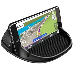 XCLUSY Mobile Mount Silicone Slip Free Phone Holder for Car Dashboard Compatible with iPhone, Samsung, Android Smartphones, GPS Devices and More