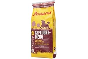 JOSERA Geflügel-Menü (1 x 12,5 kg) | Adult | Premium Trockenfutter für ausgewachsene Hunde | Geflügel & Mais/Reis | besonders gut verträglich | weizenfrei | Hundefutter | 1er Pack