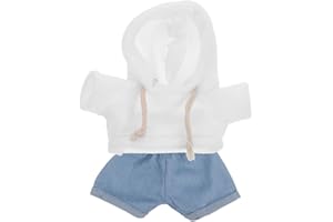 Toddmomy Kleidungsset Für Plüschpuppen – Plüschbär Kapuzenpullover Und Hose Kleidungsset Für Kuscheltiere Outfit Zubehör Für 30 cm Große Puppen Für