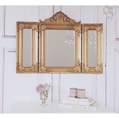 Spiegel - Barocker Wandspiegel in Shabby Chic Gold