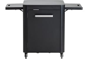 cozze Table roulante pour plancha 640 en Acier Inoxydable/Noire, Noir