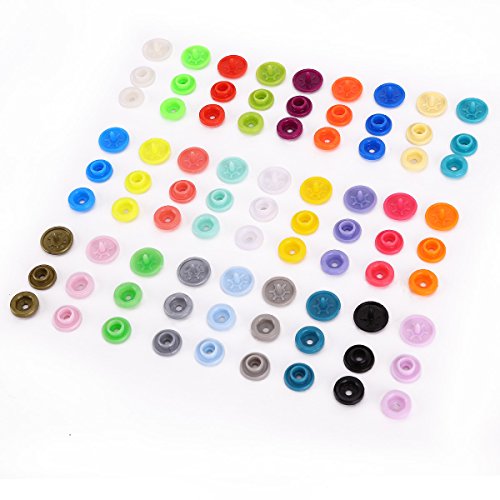 SNAPS Zange Druckknöpfe Druckknopf 405 Set 27 Farben T5 Scrapbook Nähfrei DIY Basteln - 4