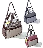 GMMH 2 tlg Wickeltasche Pflegetasche Windeltasche Babytasche Farbauswahl bordo 2130 - 2