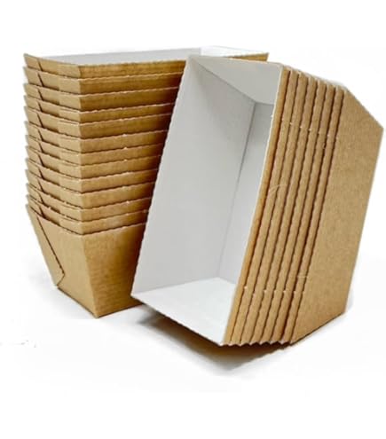 thumbnail image 2 of Pastry Chef's Boutique Small Scalloped Premium Brown Paper Loaf Pan - 7.28'' X 3.14'' X 2'' - Pack Of 12 2 of 12