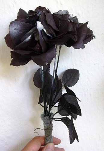 Preisvergleich Produktbild Schwarzer Gothic-Strauß- - Rosen-Bouquet