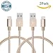 Produktbild nokea 2 Stück 10 FT [Golden] Lightning Kabel Ladekabel Nylon Geflochtene Micro USB-Kabel Ladekabel Draht Universal für Samsung, Nexus, LG, HTC, Motorola, Nokia, Android 2 (10 ft)