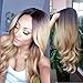 HANNE Ombre Color 1B/Blonde Long Curly Wig Heat Resistant Synthetic Cosplay Wig Full Wig for Women Party Wigs