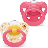Nuk Signature Saklama Kutulu Silikon Emzik 2'li Set, 6-18 Ay, Kız, Pembe
