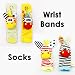 JJOnlineStore - 4 Pcs Unisex Baby Infant Toddler Animal Rattle Toys Wrist Bands & Foot Socks Shoes Newborn Feet Finder Developmental Wear Accessories