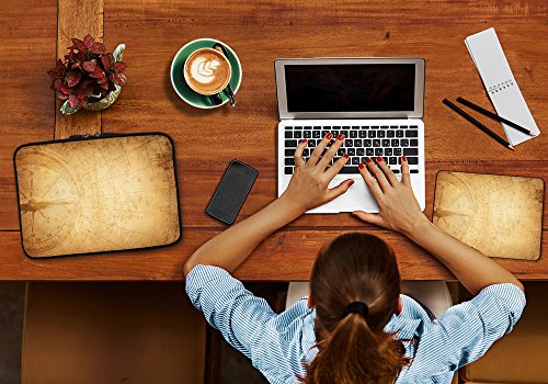 PEDEA Design Schutzhülle Notebook Tasche bis 17,3 Zoll (43,9cm) mit Design Mauspad, Compass - 7