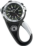 Black Adventure Watch Multi-function - Compass Flashlight Magnifying Glass Clip