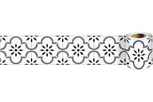 VISITRYL Frise Murale Autocollant en PVC Imperméable - Plinthe de Cuisine et Salle de Bain - Décor Mural Point Noir 17 10cm x 240cm