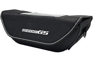 EQJSHL Moto Borsa Borsa da Manubrio per Motocicletta per B&MW R1200GS R 1200 GS R1200 GSA Pacchetto di Posizionamento degli Strumenti di Navigazione sul Manubrio Attrezzi Borsa(Nero 1)