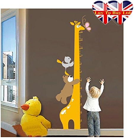 Giraffe Growth chart Wall Sticker, ;Peel &amp; Stick Trendy Wall Stickers Perfect for Home Décor &amp; Kids room-F13